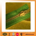 Zipper pouch bag use in shiny glod chain Metal zipper factory outlet